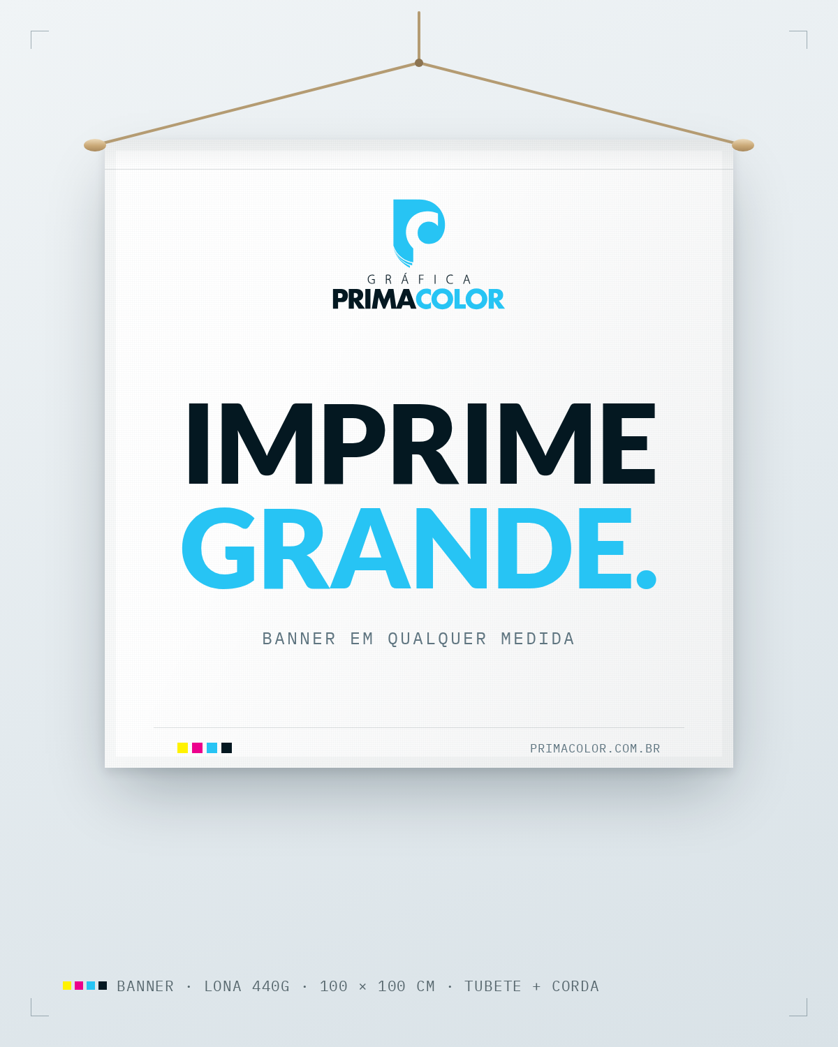Mockup de banner 1m × 1m