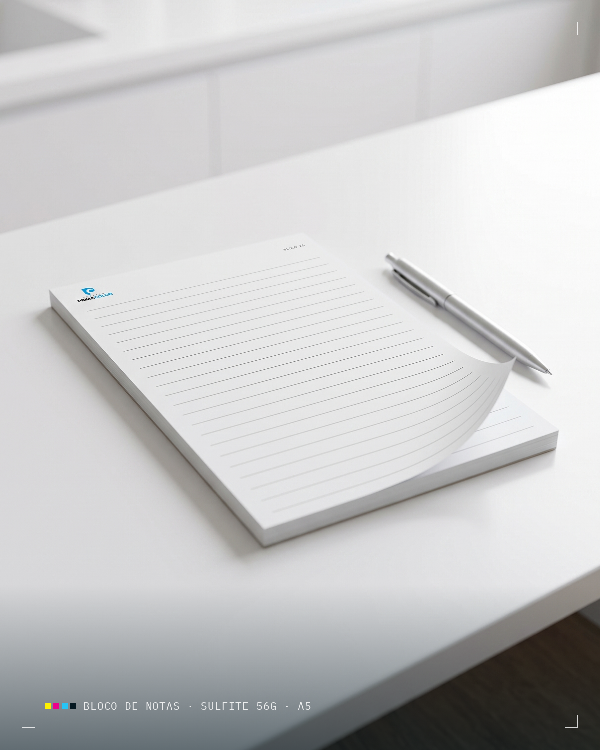 Mockup de bloco de notas A5