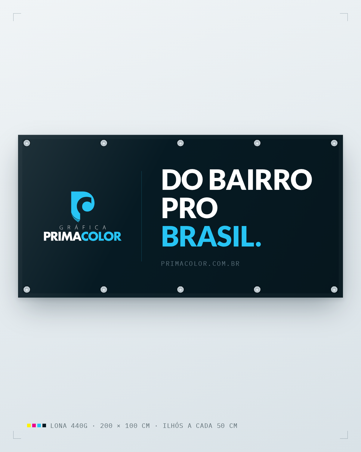 Mockup de lona 2m × 1m