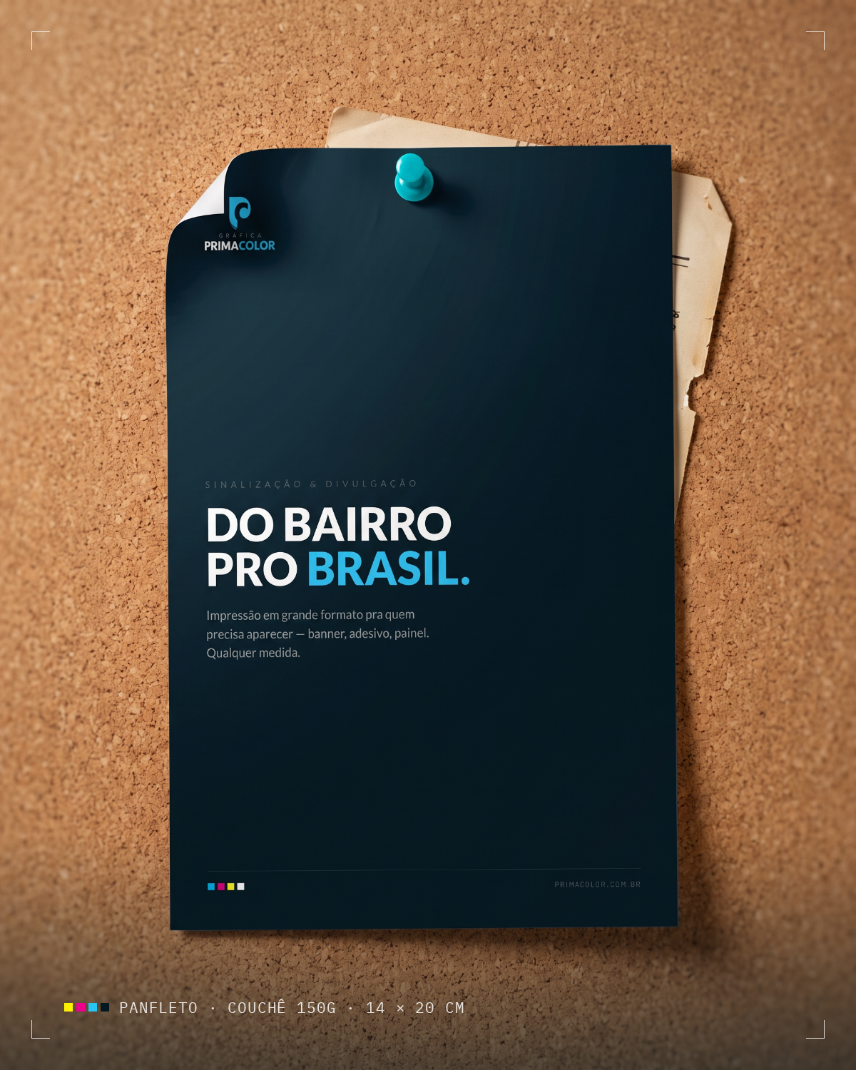 Mockup de panfleto 14cm × 20cm