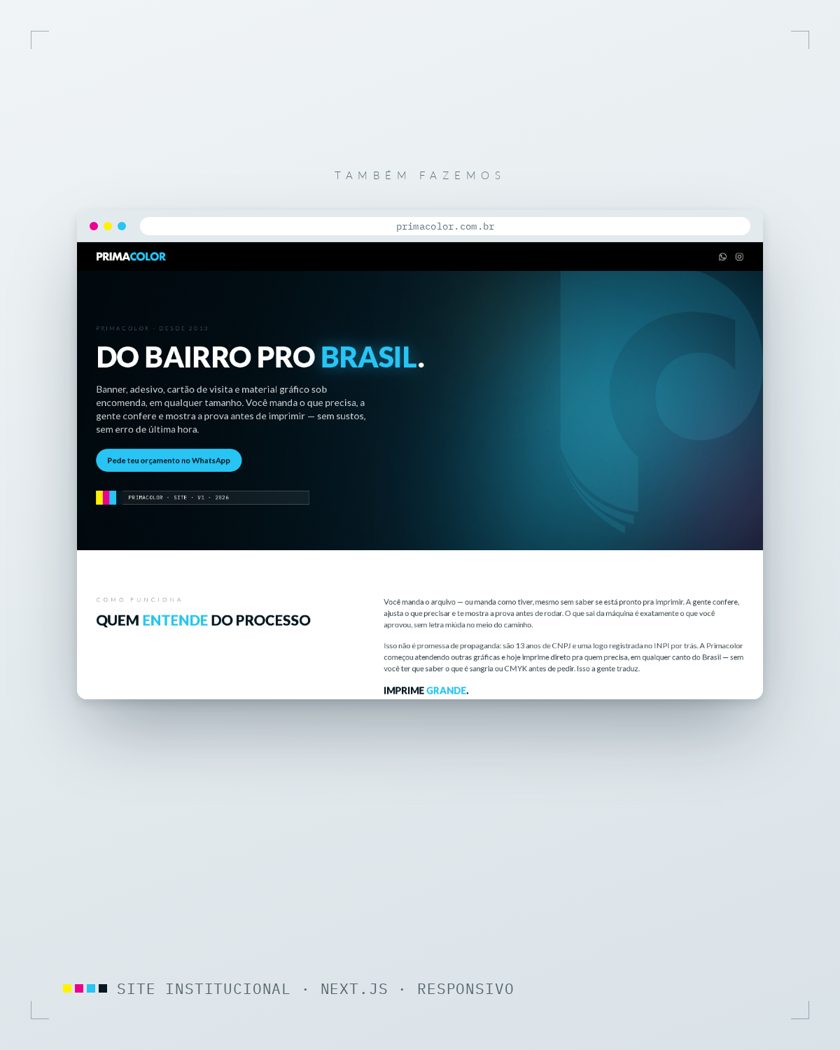 Mockup de site institucional